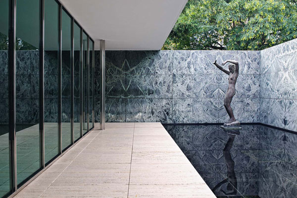 Pavilion Mies van der Rohe - تاملی در رابطه معماری و مجسمه سازی