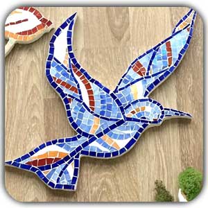 mosaice art wood - کاشی شکسته روی چوب