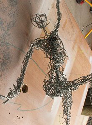 wired sculpture 6 - نحوه‌ی ساخت مجسمه‌ سیمی