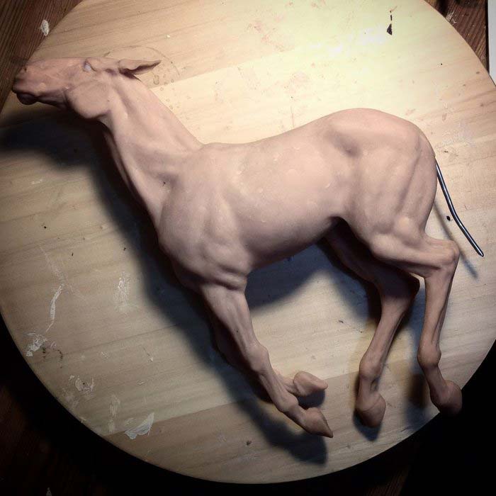 polymer horse - آموزش گام به گام ساخت مجسه پلیمری اسب