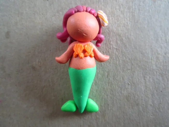 Make a Cute Polymer Clay Mermaid - مجسمه سازی با پاپیه ماشه