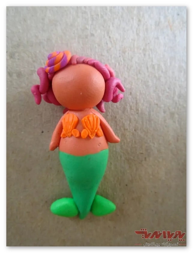 Make a Cute Polymer Clay Mermaid1 min - چگونه یک پری دریایی با خاک پلیمری بسازیم؟ + آموزش تصویری مراحل